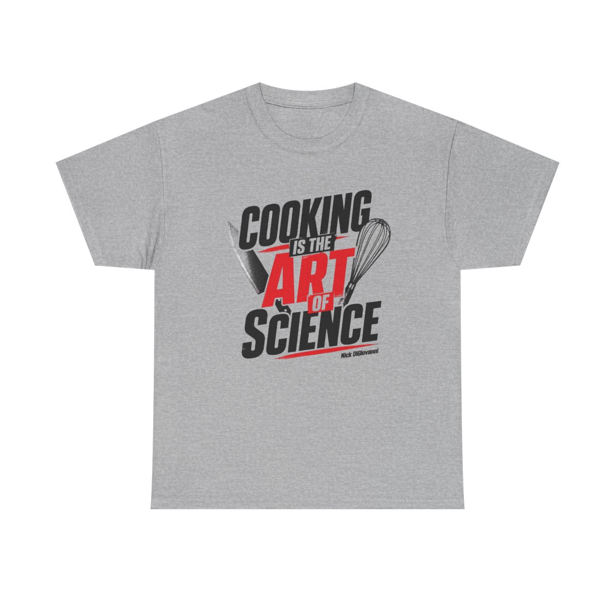 Nick DiGiovanni "Cooking is the Art of Science" Unisex Tee - alternate angle 2, merchandise