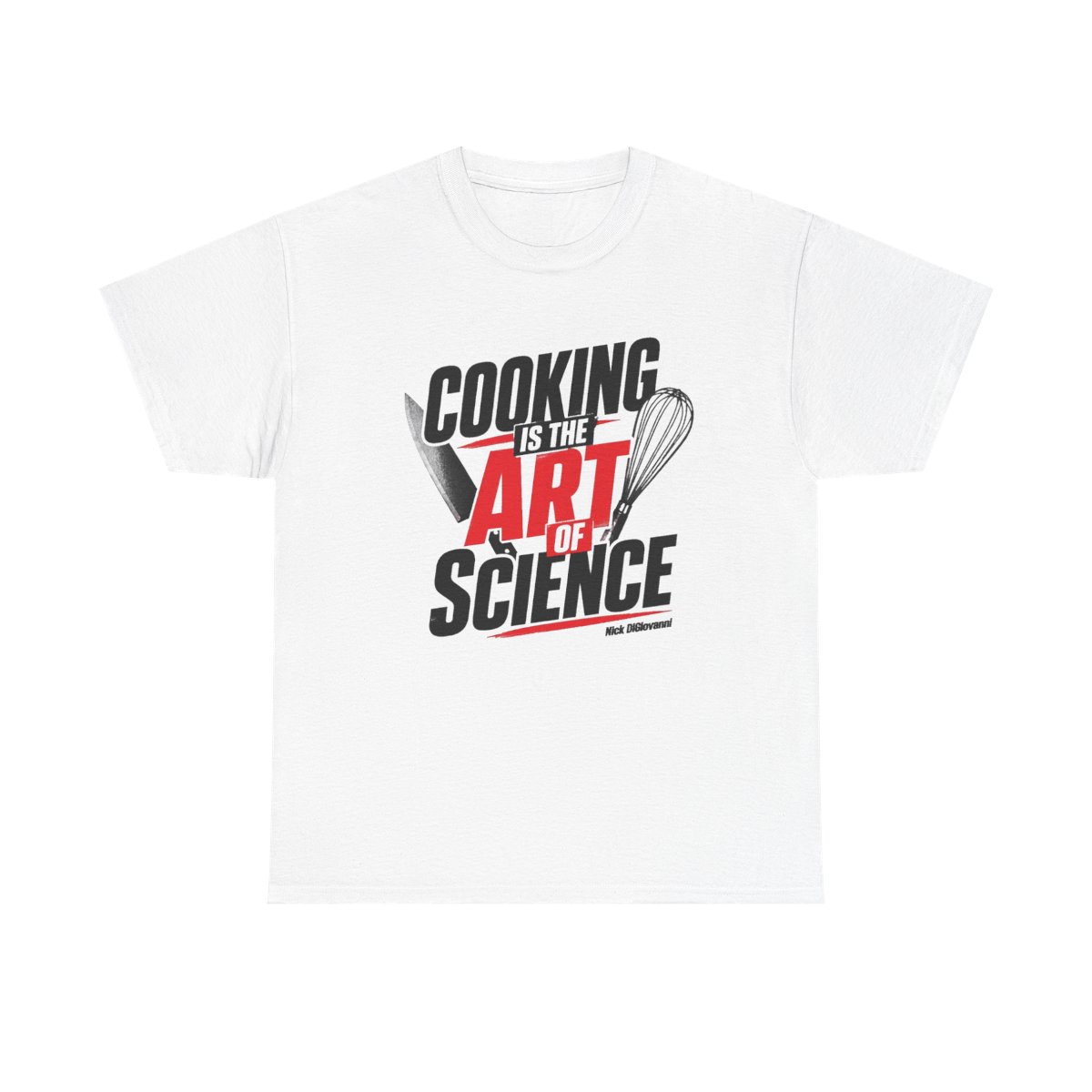 Nick DiGiovanni "Cooking is the Art of Science" Unisex Tee - alternate angle 3, merchandise
