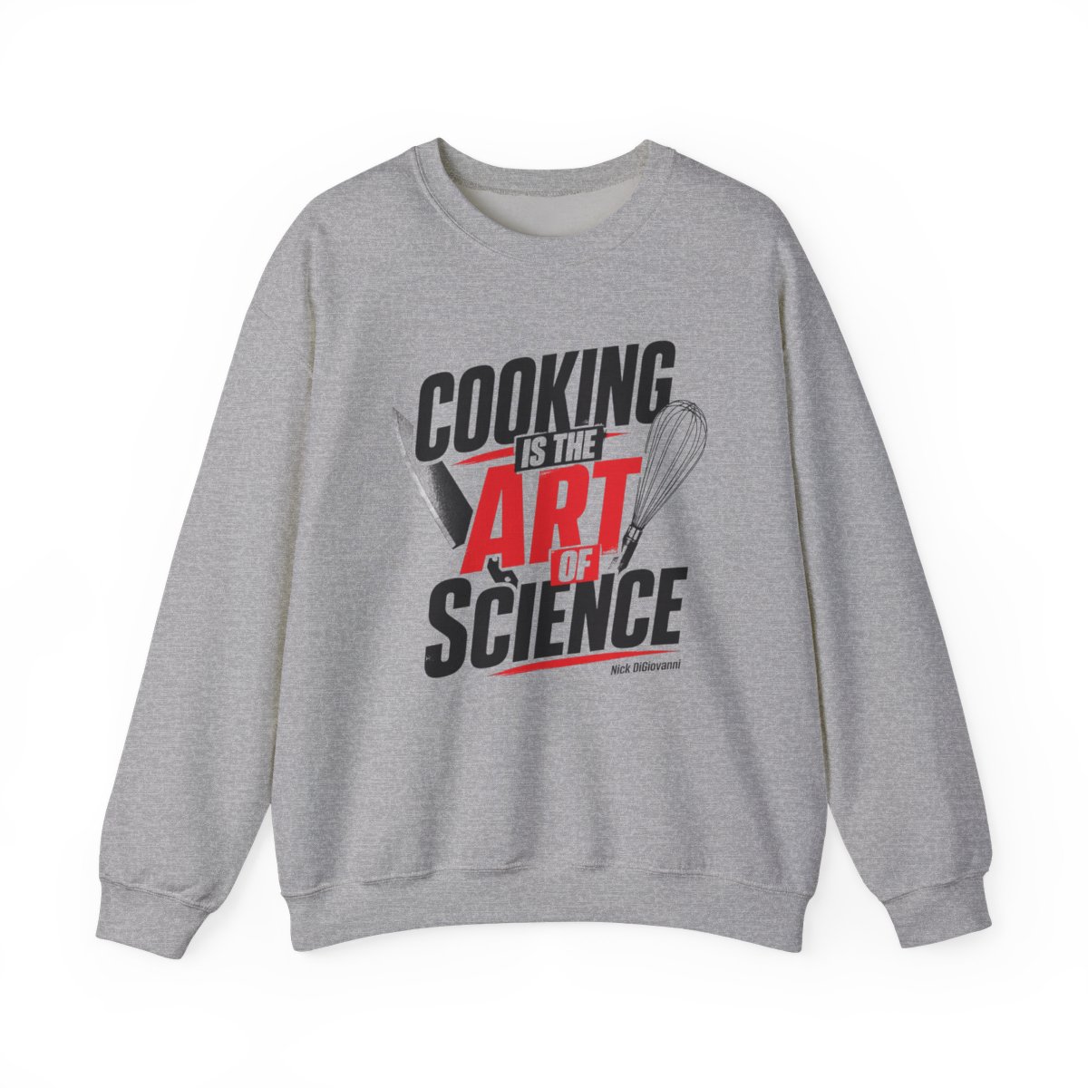 Nick DiGiovanni "Cooking is the Art of Science" Crewneck - alternate angle 2, merchandise