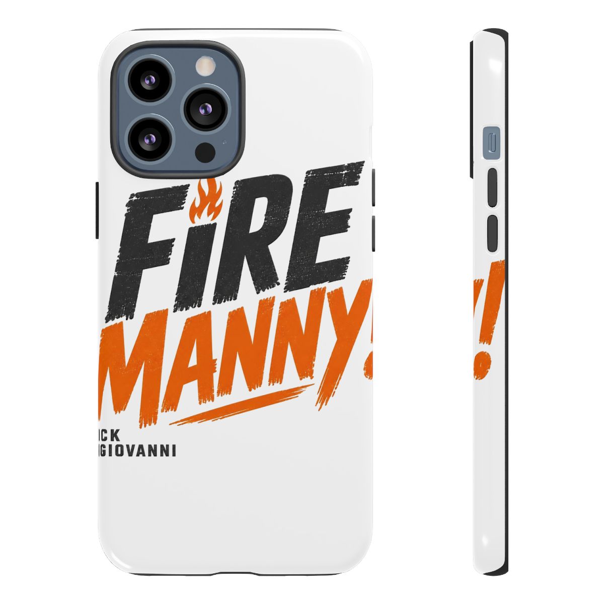Nick DiGiovanni "Fire Manny!" Phone Case - alternate angle 2, merchandise