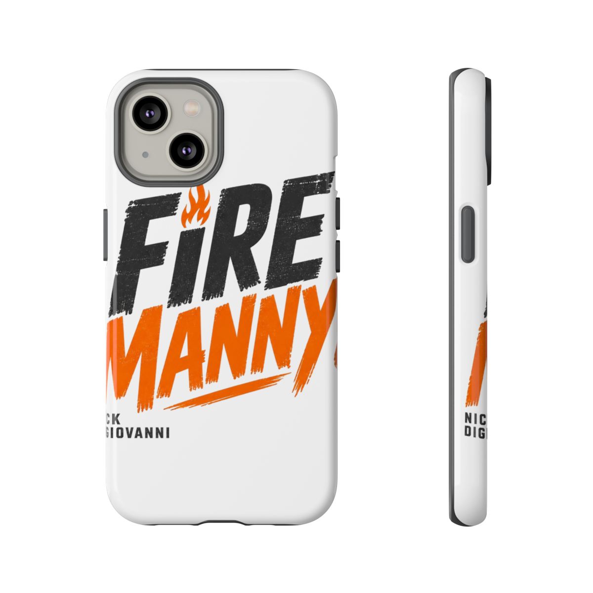 Nick DiGiovanni "Fire Manny!" Phone Case - alternate angle 3, merchandise