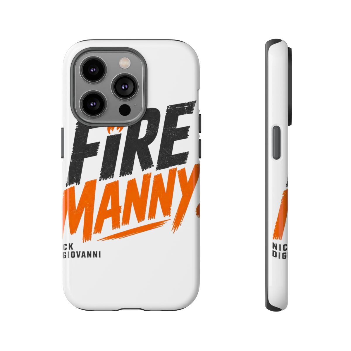 Nick DiGiovanni "Fire Manny!" Phone Case - alternate angle 4, merchandise
