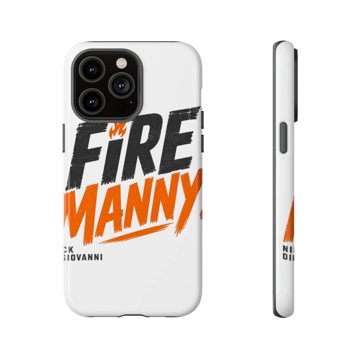 Nick DiGiovanni "Fire Manny!" Phone Case - alternate angle 5, merchandise
