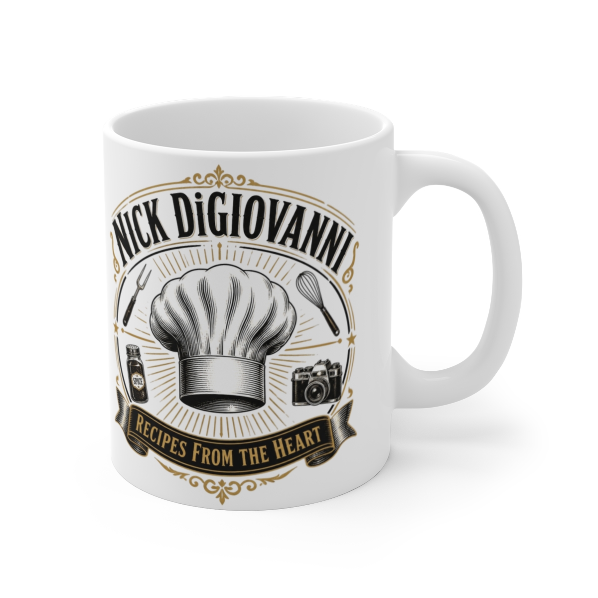 Nick DiGiovanni "Nick DiGiovanni - Recipes from the Heart" White Mug