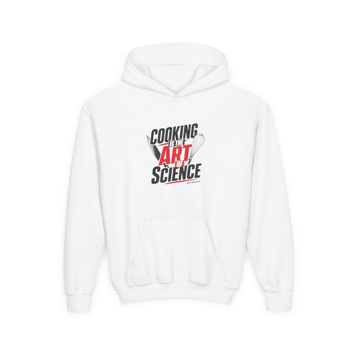 Nick DiGiovanni "Cooking is the Art of Science" Kids Hoodie