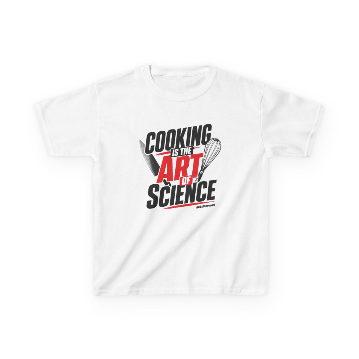 Nick DiGiovanni "Cooking is the Art of Science" Unisex Kids Tee