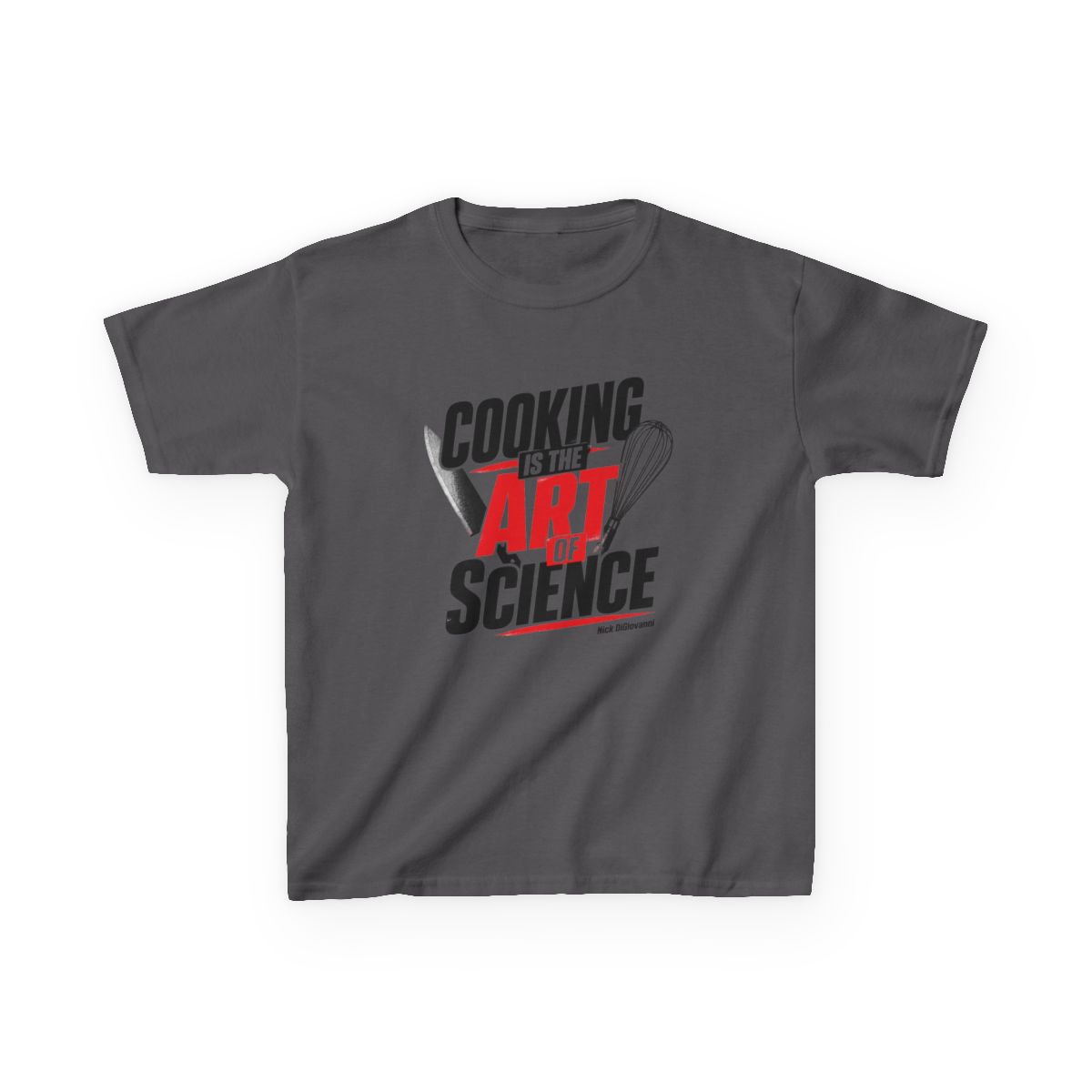 Nick DiGiovanni "Cooking is the Art of Science" Unisex Kids Tee - alternate angle 3, merchandise