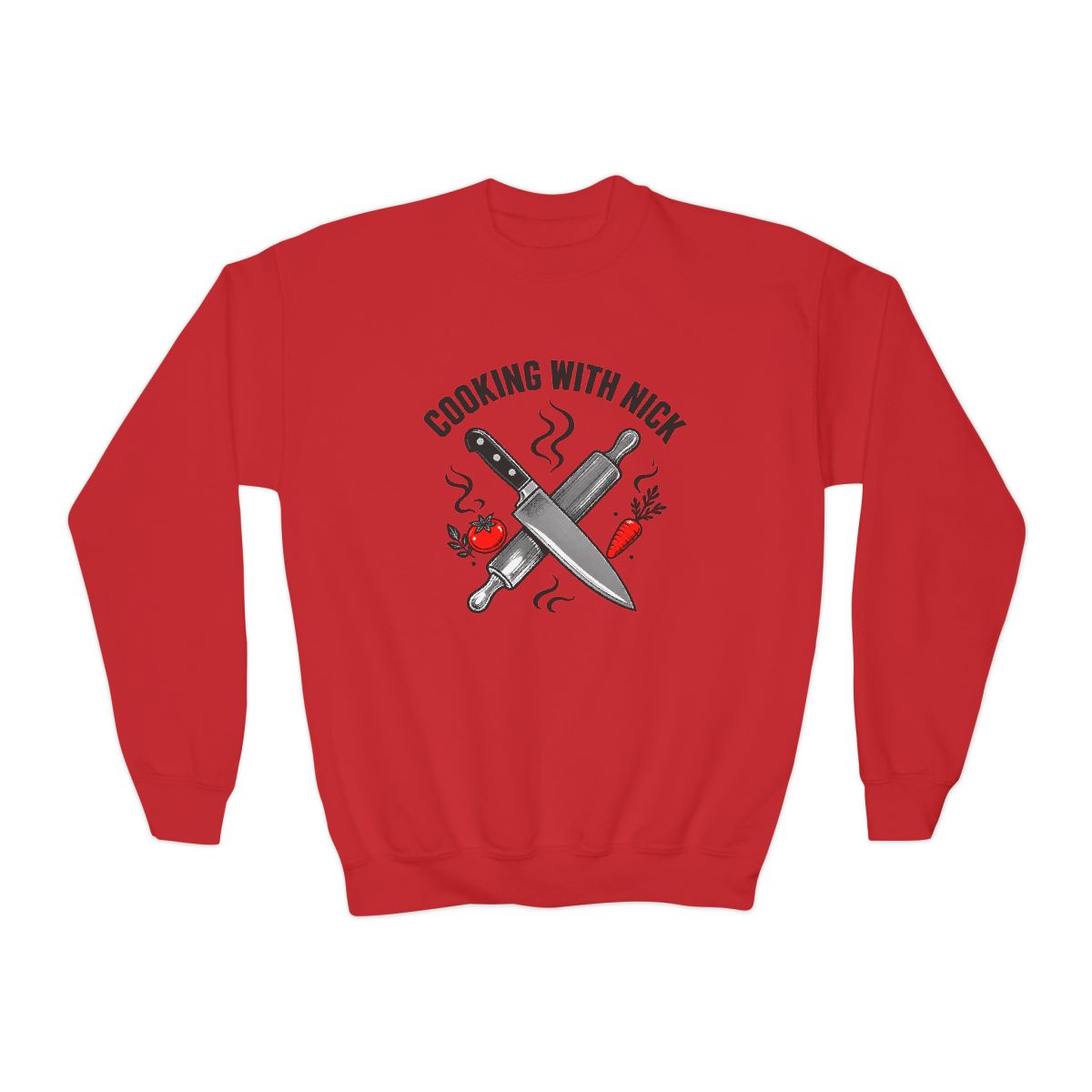 Nick DiGiovanni "Cooking with Nick" Kids Crewneck - alternate angle 4, merchandise