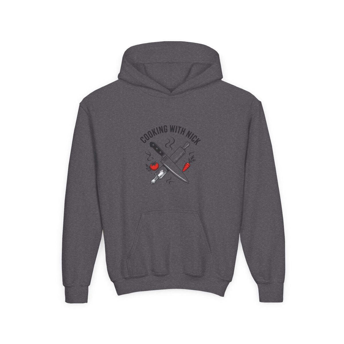 Nick DiGiovanni "Cooking with Nick" Kids Hoodie - alternate angle 3, merchandise