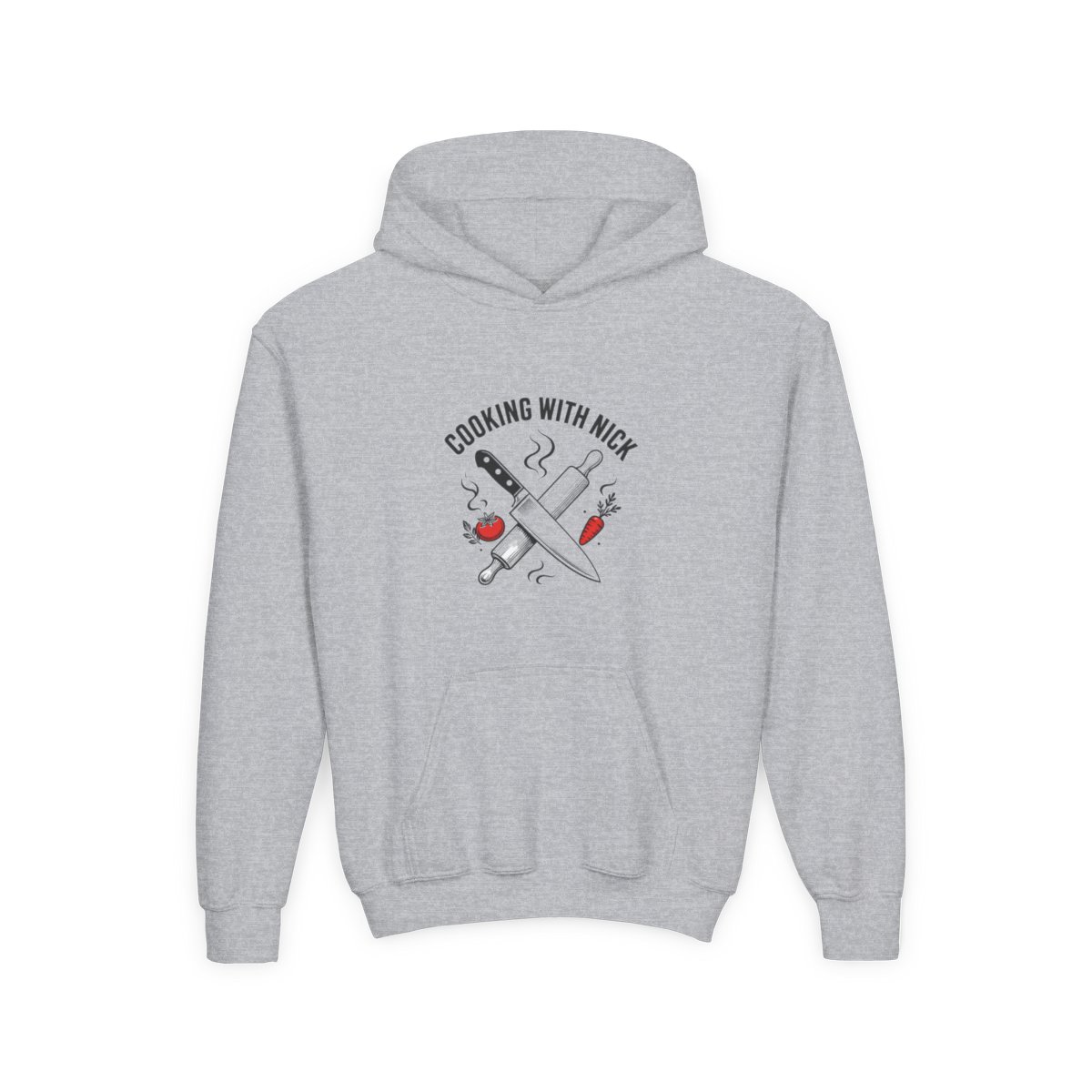 Nick DiGiovanni "Cooking with Nick" Kids Hoodie - alternate angle 2, merchandise