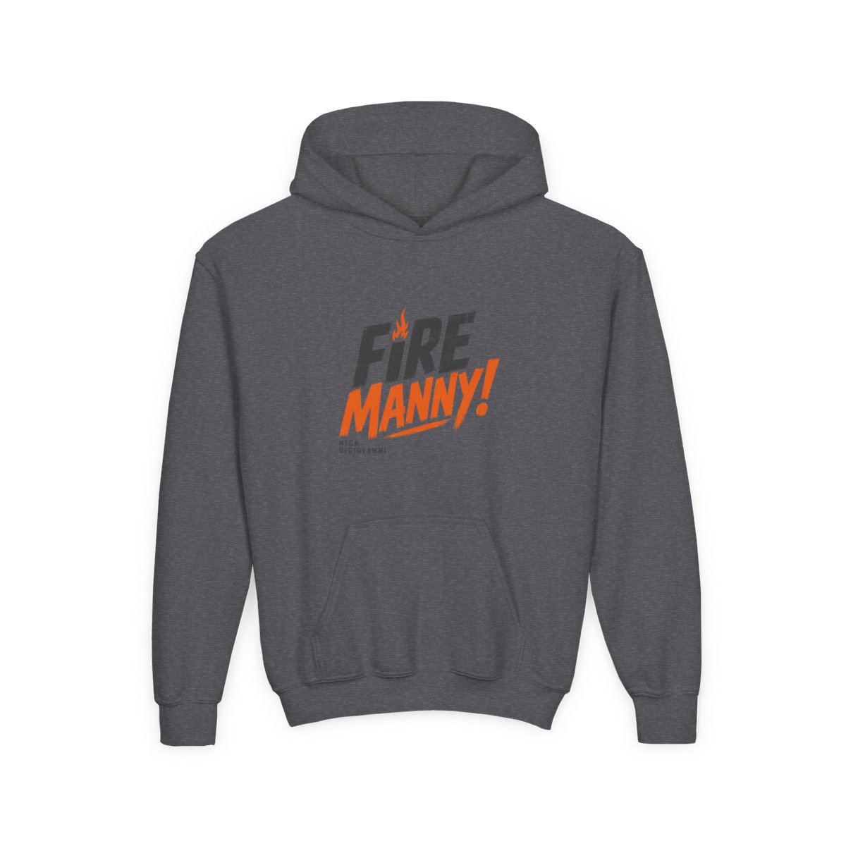 Nick DiGiovanni "Fire Manny!" Kids Hoodie - alternate angle 3, merchandise