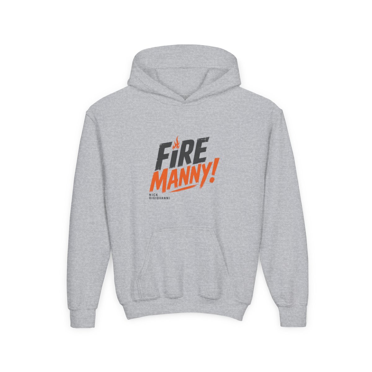 Nick DiGiovanni "Fire Manny!" Kids Hoodie - alternate angle 2, merchandise