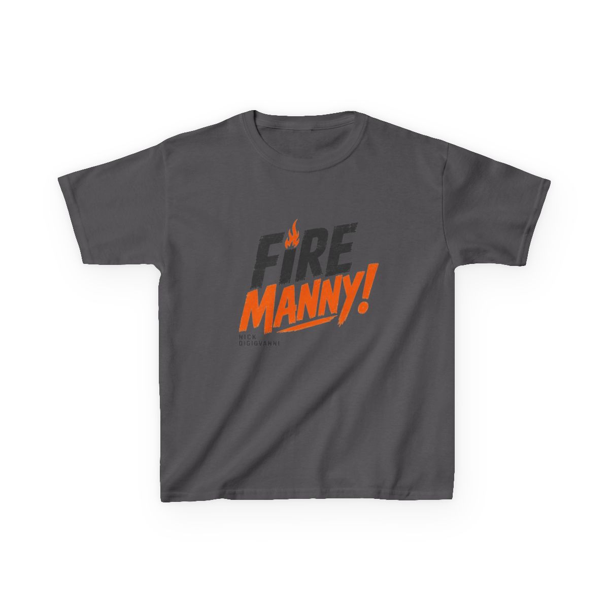 Nick DiGiovanni "Fire Manny!" Unisex Kids Tee - alternate angle 3, merchandise